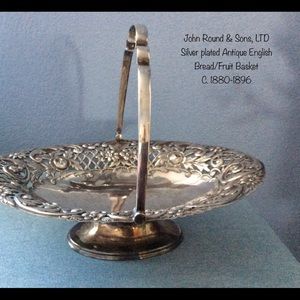 Antique Silverplate English Bread/Fruit Basket